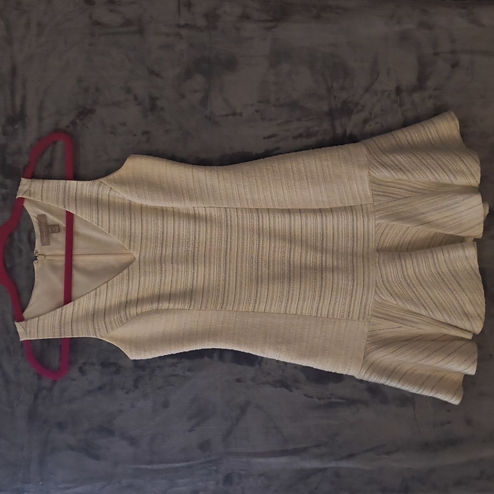 Banana Republic Cream Midi Dress Size 2P Knee Length